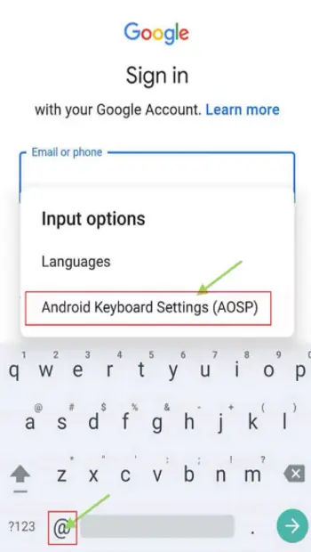 Samsung Android Keyboard Setting